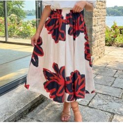 Bohemian Nederdel - R�d - Sort