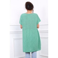 Stribet Ketty Kjole - Gr�n