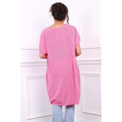  Stribet Ketty Kjole - Pink