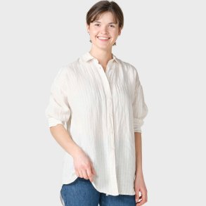 Klitmller Collective - Oline Stribet Skjorte - Cream / Sand