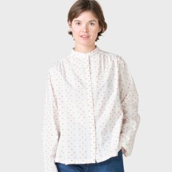 Klitm�ller Collective - Tracy Bomulds Skjorte - Hvid - R�d