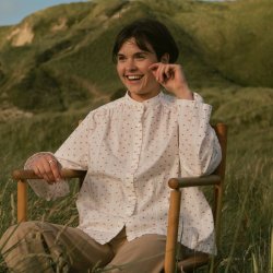 Klitm�ller Collective - Tracy Bomulds Skjorte - Hvid - R�d