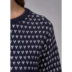 Klitm�ller - Mika Strik Tr�je - Navy / Cream