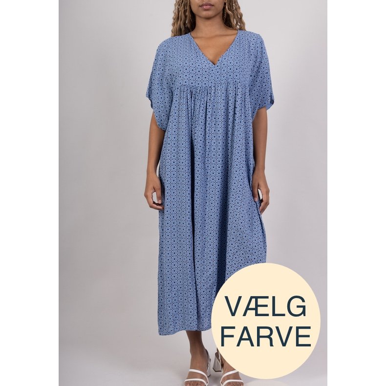 Oversize Maxi kjole - Vlg Farve  OLIVEN