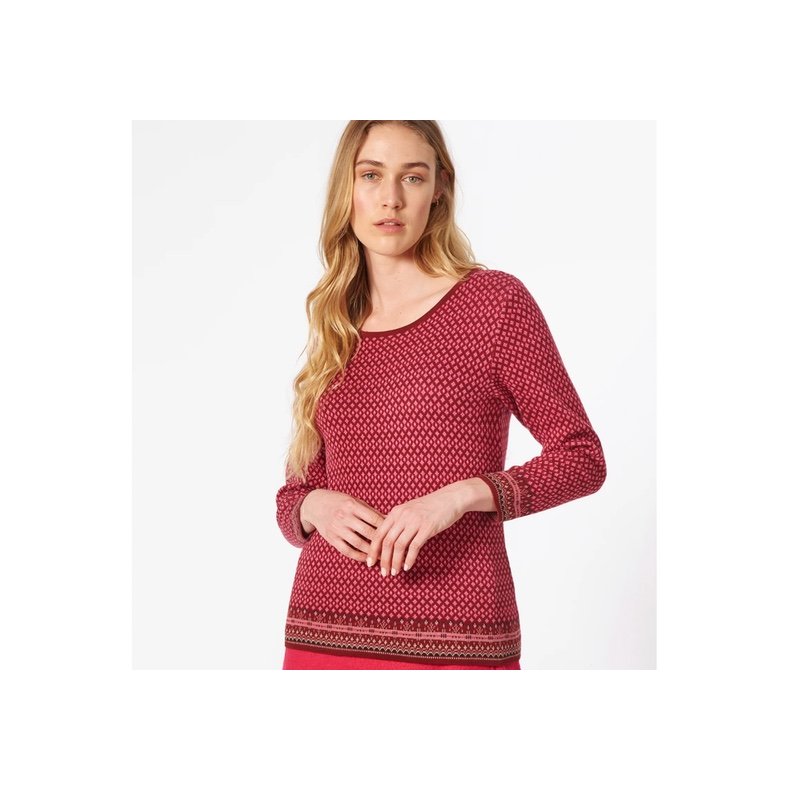 Himalaya Sweater - GOTS - Wine red