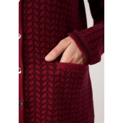 Himalaya - ko. Bomuld - Cardigan Raida - Aubergine/Bordeaux