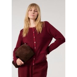 Himalaya - ko. Bomuld - Cardigan Raida - Aubergine/Bordeaux