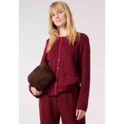 Himalaya - ko. Bomuld - Cardigan Raida - Aubergine/Bordeaux
