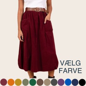 Midi Babyfljl Nederdel - Vlg Farve