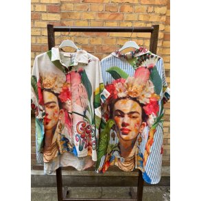 Oversize Skjorte - Frida - Lys bl� striber