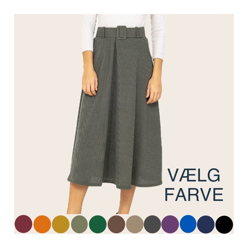 Fljls Nederdel m. blte - S/M/L - Vlg Farve