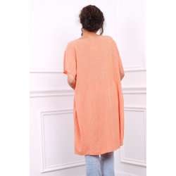 Stribet Ketty Kjole - Orange