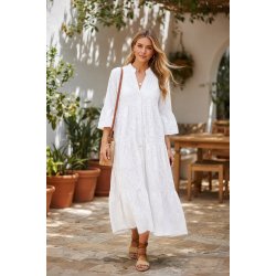 Penny Kjole - Broderi Anglaise - Hvid 