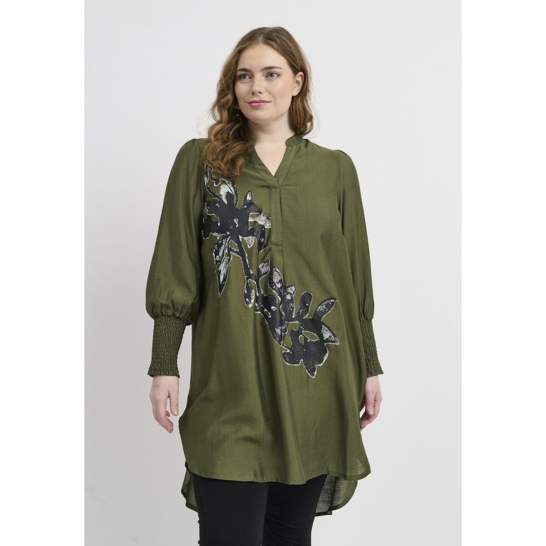 Pont Neuf - Sella Blomst Tunika - Forest green