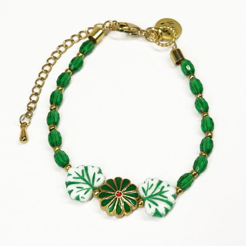 Urban Hippies - Armb�nd Poppy - Emerald Green