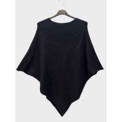 Poncho Ensfarvet - Vlg Farve