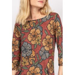 Vega Blomst Br�ndt orange - Kjole