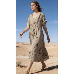 Taupe H�rkjole Blomster