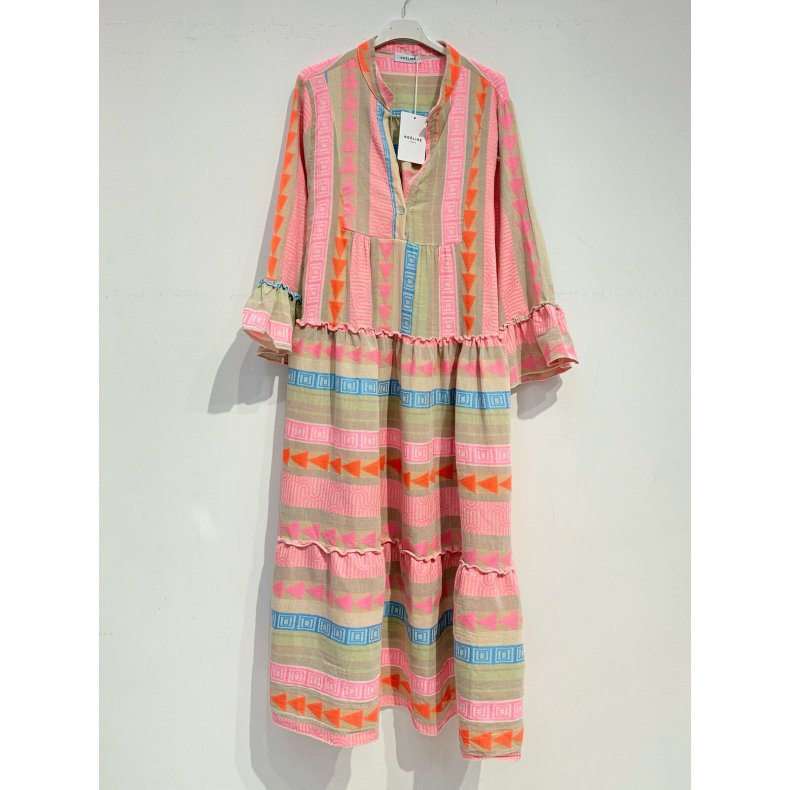 Peblum Kjole - Pink / Orange