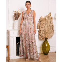 Lang Tylkjole - Broderede blomster 