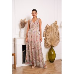 Lang Tylkjole - Broderede blomster 