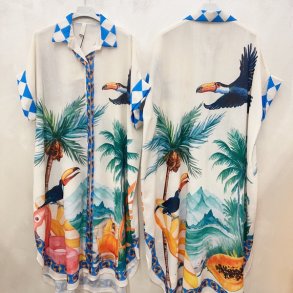 Skjortekjole - Bl Papegje 