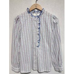 Bomulds skjorte - Bl og Lyserd