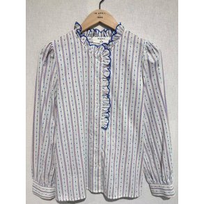 Bomulds skjorte - Bl og Lyserd