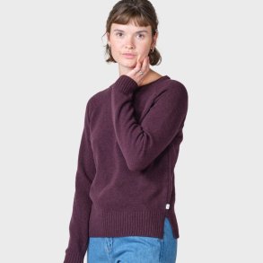 Klitmller Collective - Nina uld striktrje - Burgundy 