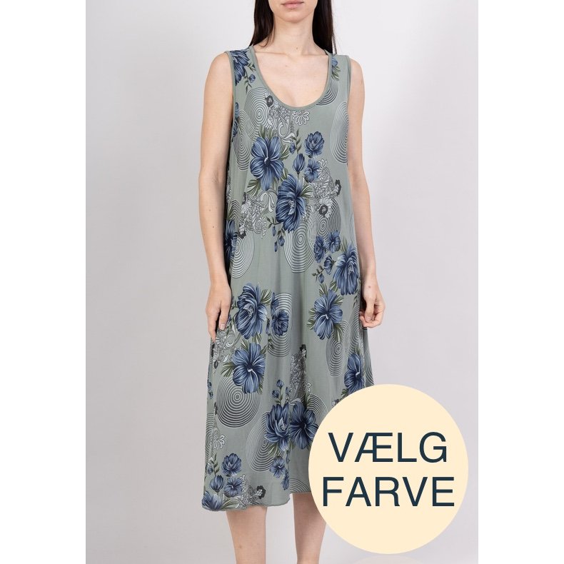 Strop Kjole Blomster - Vlg Farve
