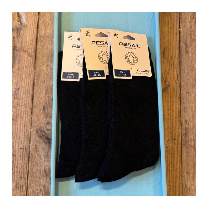 3 Par Uld sokker - Sorte - 35-40