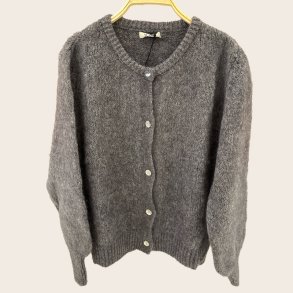 Strik cardigan - Mrke gr