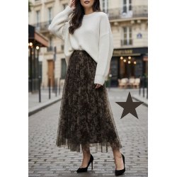 Tyl Nederdel - Blade - Brun