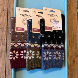 3 Par Uld sokker - Blomst - 35/ 40 