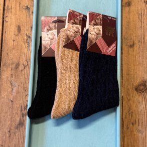 3 Par Uld sokker - Ensfarvet - 35/40 