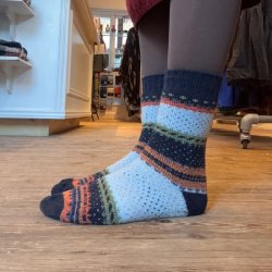 3 Par -  Uld Strmper / 35-40 - Multi Farvet