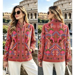 Suzani-broderier - Jakke Pink