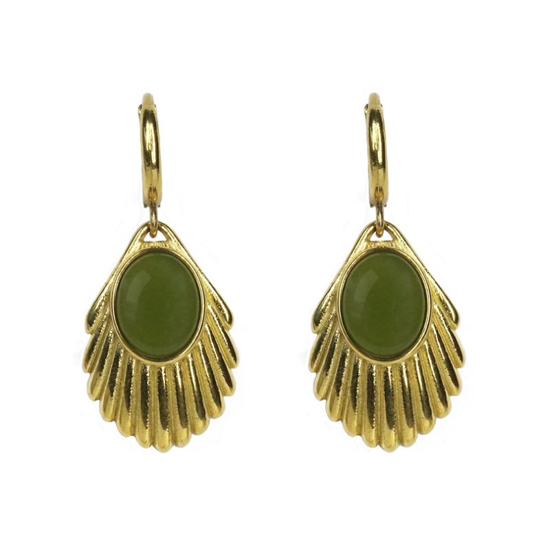 Urban Hippies - Venus reringe - Moss Green / Guld