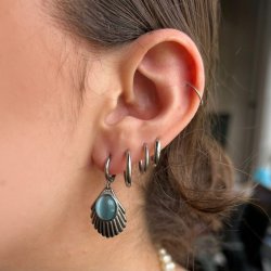 UrbanHippies - Venus rering - Nile blue / silver