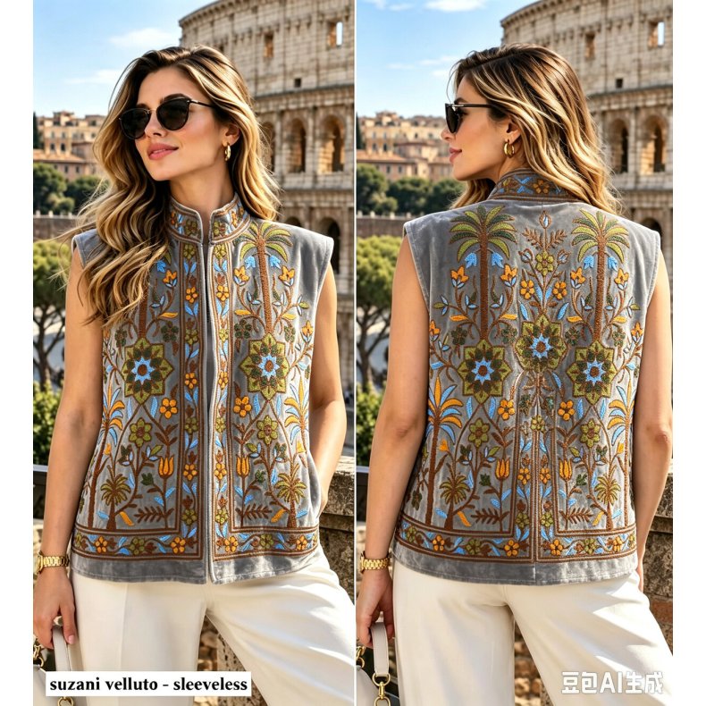 Suzani-broderier - Vest Gr�
