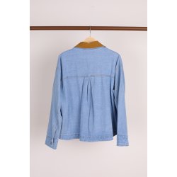 Denin Jakke m. Brun krave