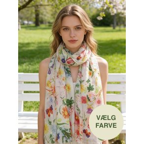 T�rkl�de - Blomster print 180*90